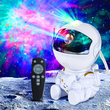 Projecteur Astronaute Galaxy 360° : Voyage Céleste pour Tous Âges - 8 Nébuleuses, Étoiles et Télécommande