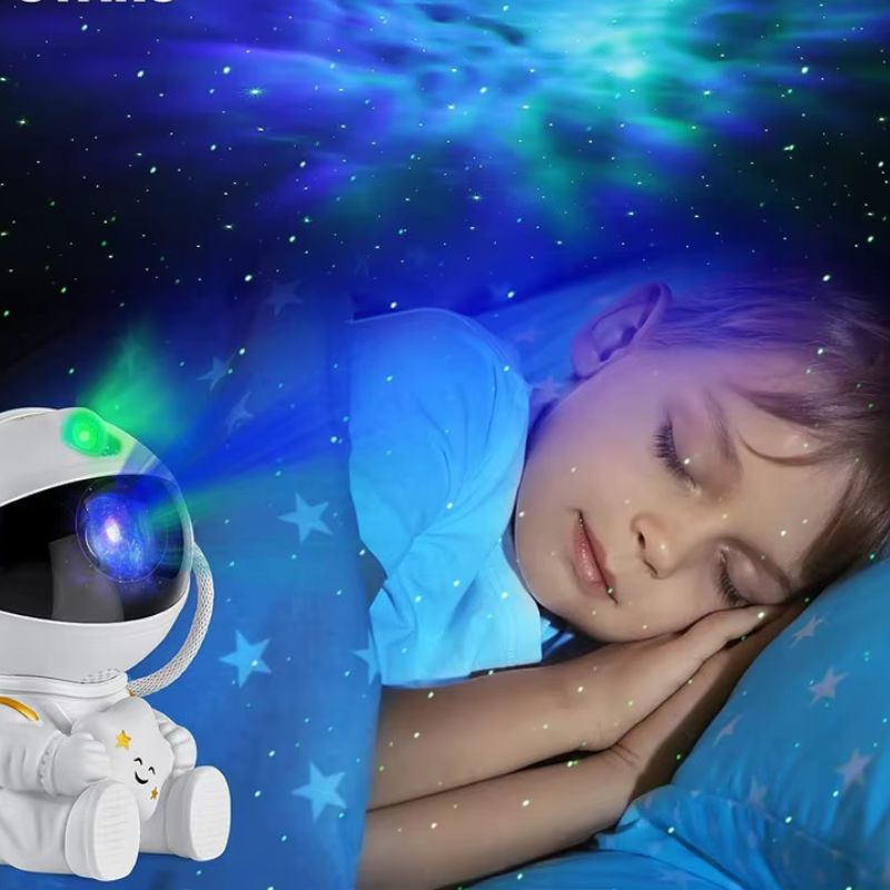 Projecteur Astronaute Galaxy 360° : Voyage Céleste pour Tous Âges - 8 Nébuleuses, Étoiles et Télécommande